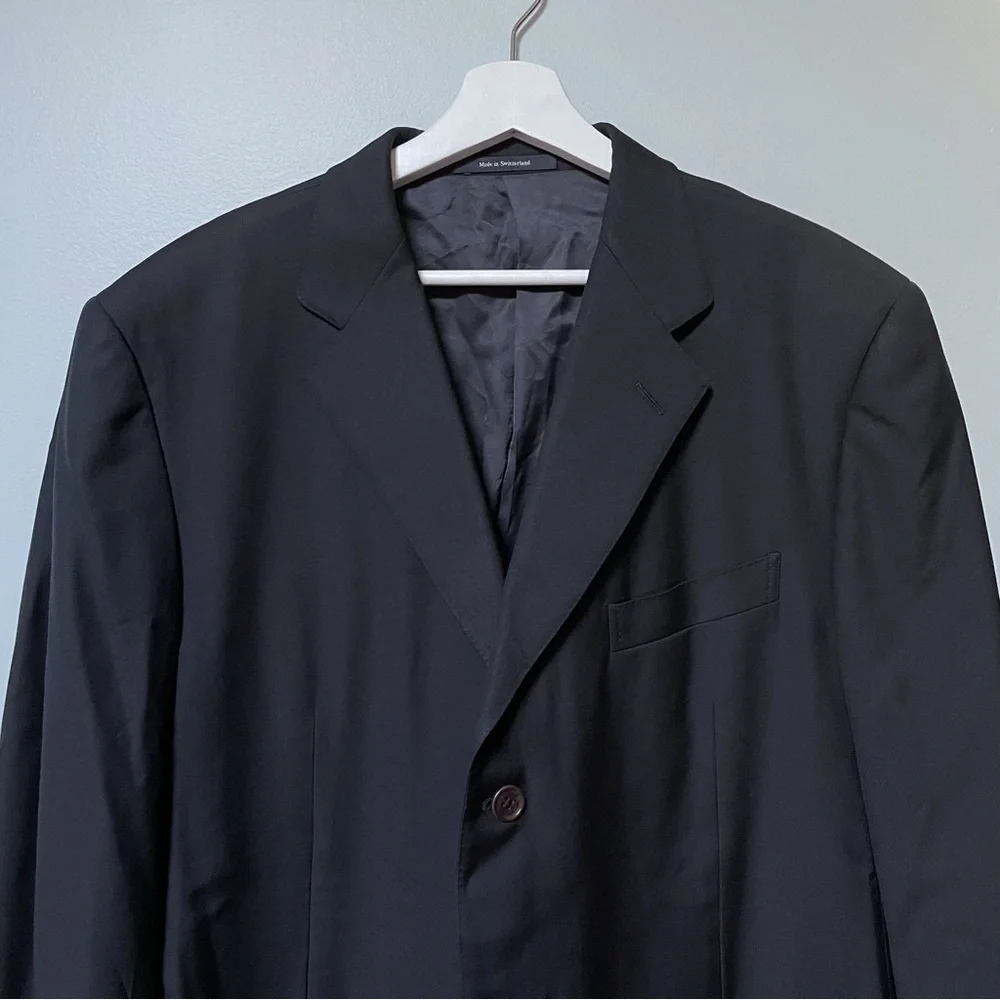 Ermenegildo Zegna Navy Blue Wool Blazer - Luxury Italian Tailoring, Men's 52R